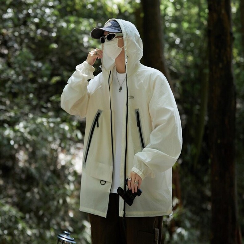 2025夏季多色户外连帽防晒衣轻薄透气骑行服潮JK151,男装夹克,星座1108