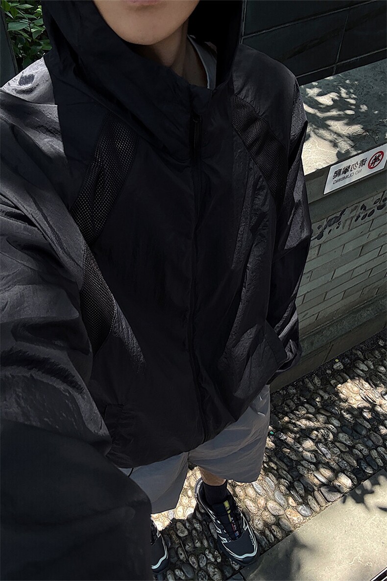 UPF50+网眼透气防晒衣5X1061-TP4579轻薄防紫外线皮肤衣男,男装夹克,电商A102