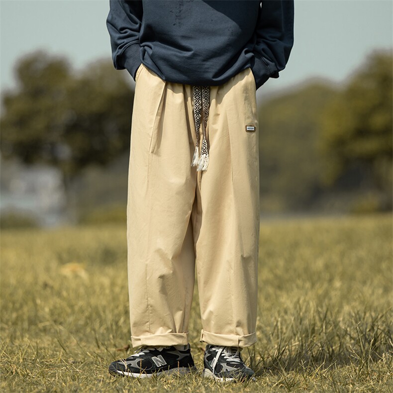 2023秋款贴标阿美咔叽男cityboy宽松水洗棉工装灯笼裤K23928-P50,男装休闲裤,电商A082