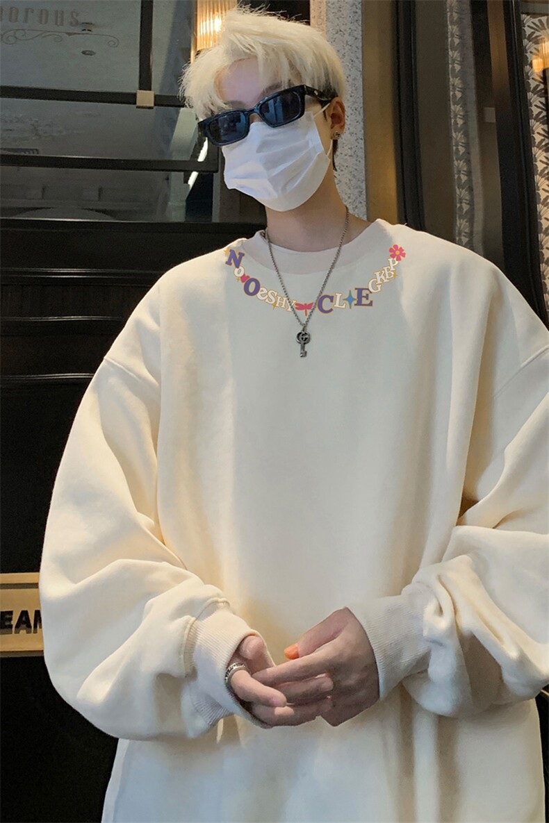 ！圆领卫衣男装港风长袖t恤男外套男WY544-特P23,男装T恤,电商B371