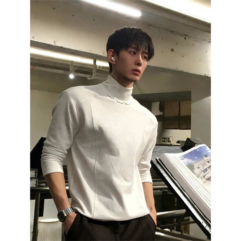 [网图]德绒打底衫订标半高领美式宽松卫衣男DD53088-TP1939,男装T恤,电商A102