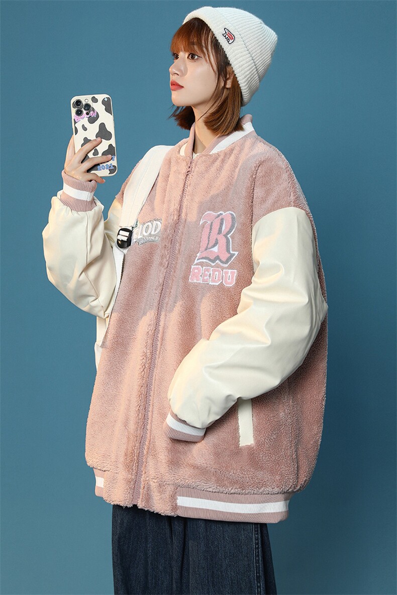 冬季中性加绒加厚棉服棒球服时尚棉衣外套男女8890-P115控价138,男装棉衣,电商A441-1