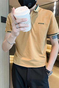 3031-P40男士短袖T恤夏季新款精神小伙半袖上衣服潮牌修身潮流男图片
