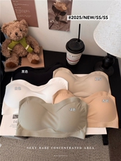 无肩带内衣女小胸聚拢透气抹胸式隐形无钢圈裹胸文胸罩，女装背心吊带，梦白服饰厂