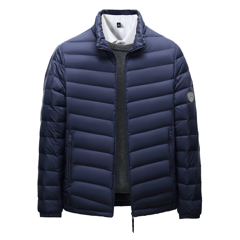 BA52217钱塘2020-2新款休闲简约冬季厚款中年男士羽绒服外套P90,男装羽绒服,钱塘207-2