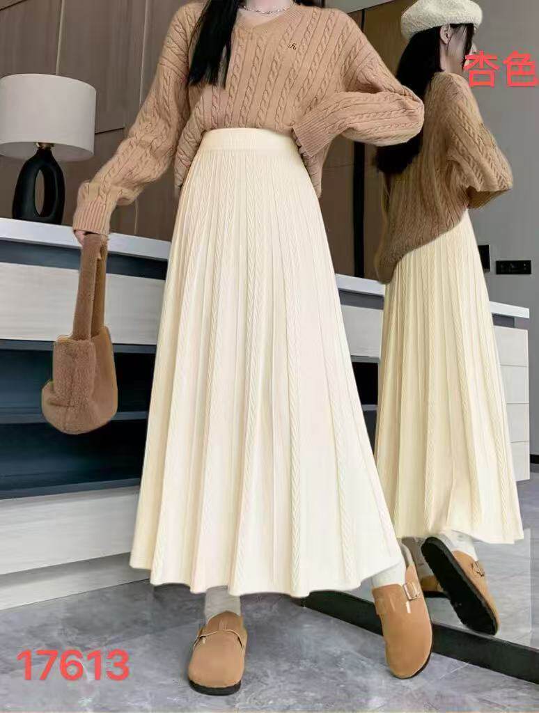 2025年秋季时尚百搭通勤简约时尚休闲长款半身裙，女装半身裙，暖达羊绒