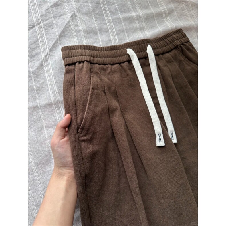 重磅宽松纯棉弯刀阔腿裤1302-7607-P65控108,男装休闲裤,星座1302
