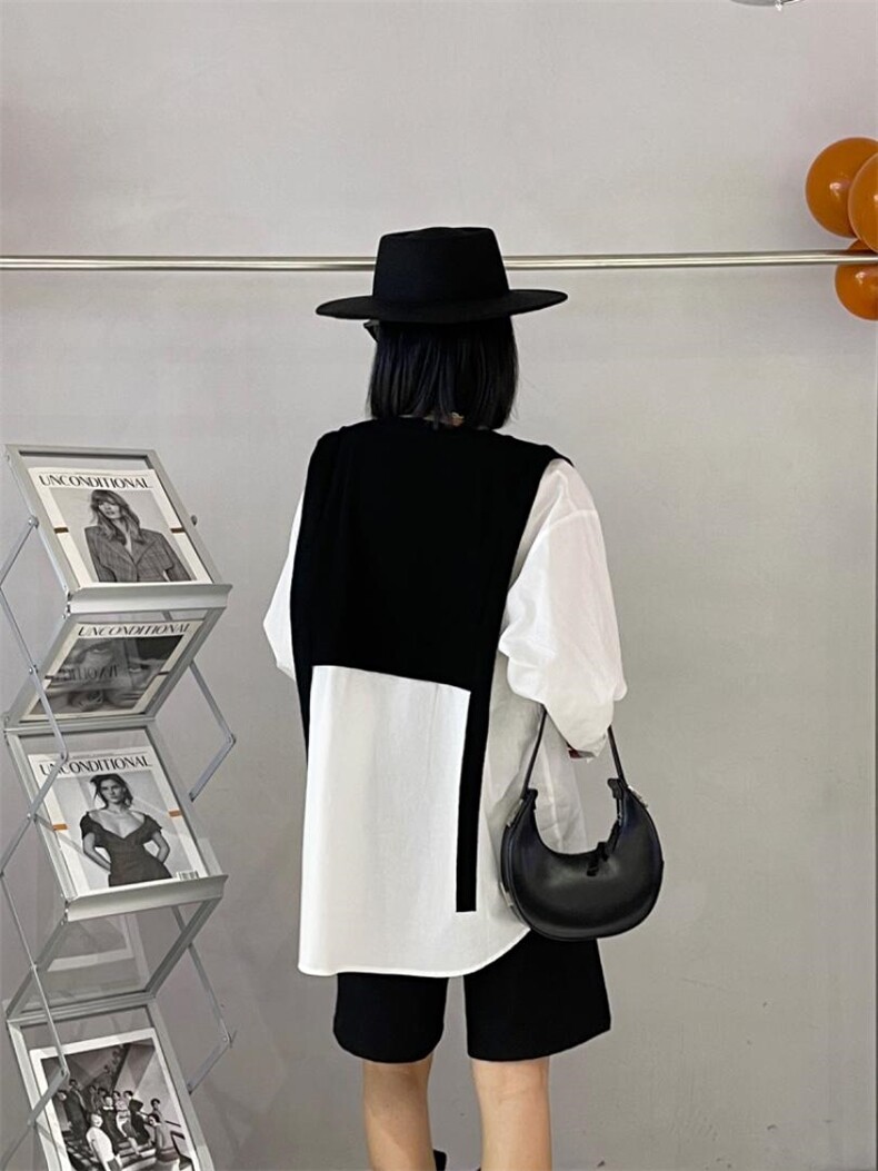 2022—假两件衬衫，女装衬衫，雷洛奇丽