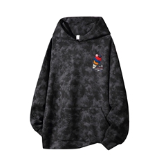 得物供货、重磅420克现货麂皮绒扎染卫衣HD019-1-WL25151ZR-P45，男装卫衣，电商019-1