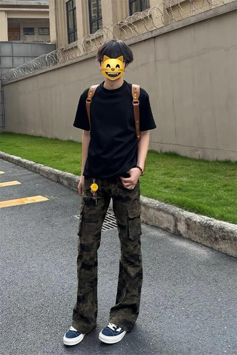 夏季图高街迷彩工装裤男痞帅直筒长裤子-A2156TP45无差价,男装牛仔裤,电商B241