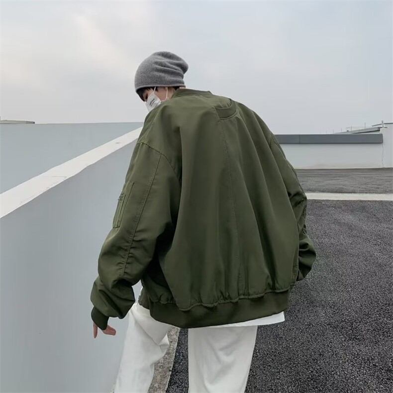 棒球服外套男秋季美式潮牌宽松飞行员夹克外套1001-1-J8820-P55,男装夹克,星座1001-1