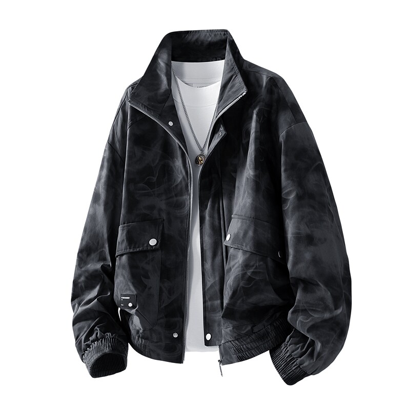 美式重磅高品质夹克秋季开衫外套男SY8812特P75控148大码4-8XL+5,男装夹克,星座610B-1