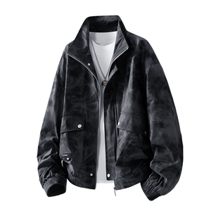 美式重磅高品质夹克秋季开衫外套男SY8812特P75控148 大码4-8XL+5图片