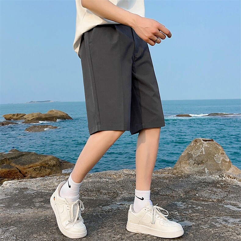 平铺夏季男士短裤男ins速干冰丝裤子宽松休闲五分裤西裤K817P28,男装牛仔裤,星座1107