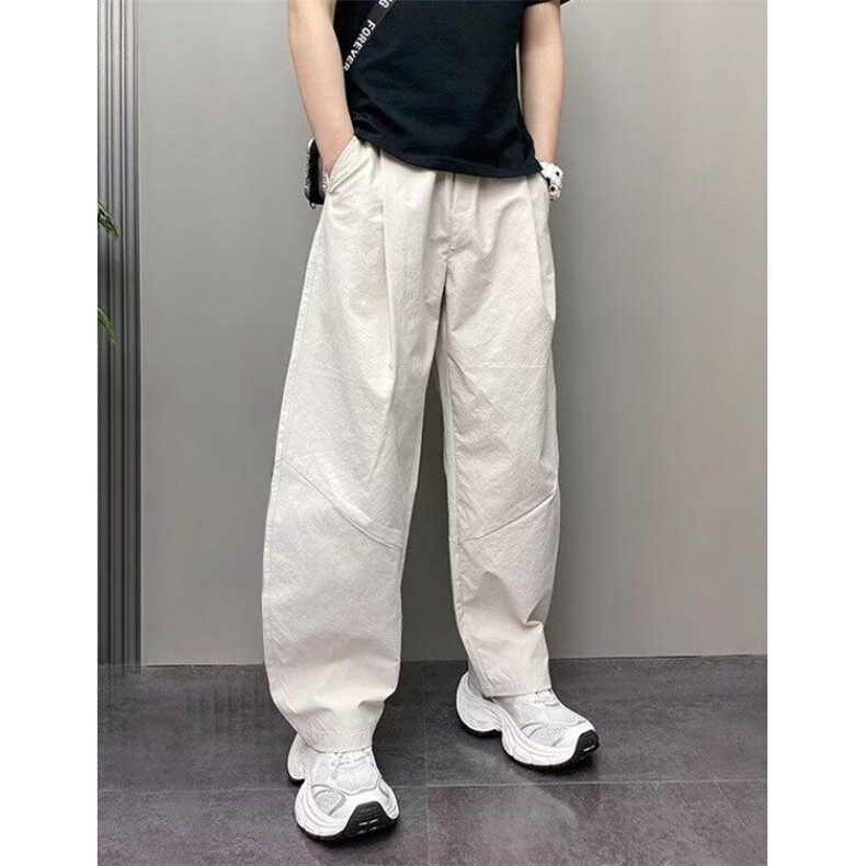 春夏新款潮牌宽松版薄款弯刀裤直筒百搭纯色休闲长裤男K60,男装休闲裤,星座1116A（原606A-3）