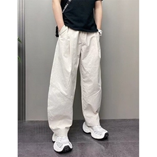 春夏新款潮牌宽松版薄款弯刀裤直筒百搭纯色休闲长裤男K60，男装休闲裤，星座1116A（原606A-3）