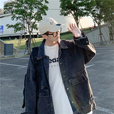 爆爆爆2022港风宽松男士牛仔夹克情侣百搭潮流外套JK995-P60，男装夹克，星座1103-3