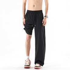 夏季新款休闲裤男宽松冰丝裤直筒拖地裤速干裤K3513-P35控58，男装休闲裤，星座209-2