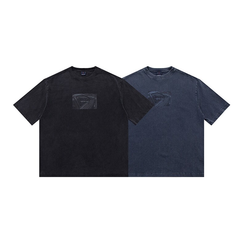 PL1259320克重磅美式灰黑照片T恤，男装T恤，电商基地S002