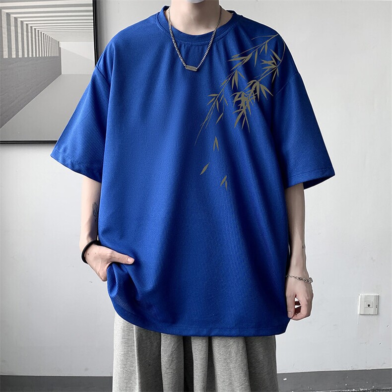 华夫格t恤男短袖男大码五分袖大皂风HT73382-P22,男装T恤,电商A040