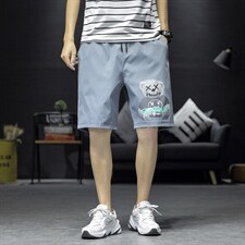 1港风休闲大码M-5XL运动5分裤原宿潮流五分裤男中裤7168P25控38，男装牛仔裤，星座226-2