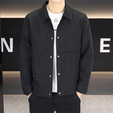 直播春季高品质翻领潮流百搭休闲夹克外套上衣男9817P120，男装夹克，电商B226-2（原B217-2）