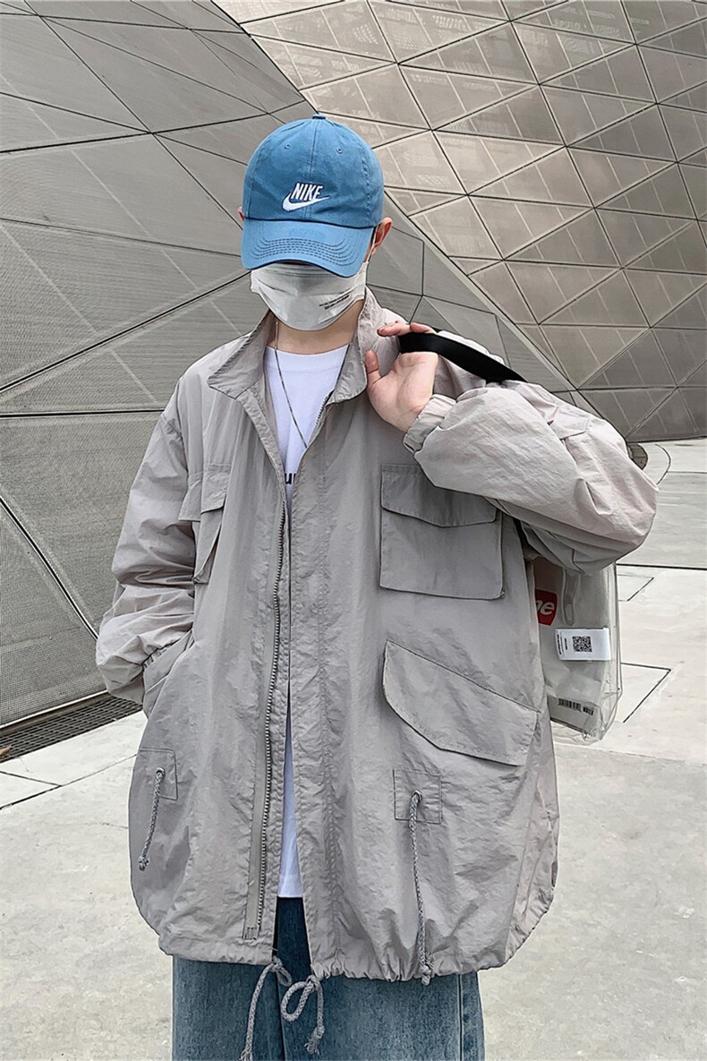 F1029/P45防晒衣男士夏季户外薄款工装夹克男透气大码外套防晒衫,男装夹克,电商A141