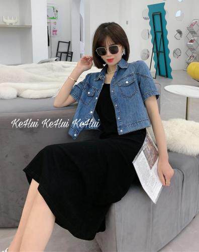 【现货】夏款短款牛仔上衣吊带连衣裙，女装背心吊带，珂 慧