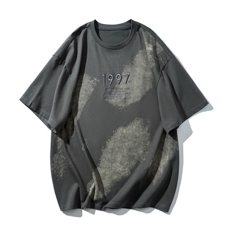 230G重磅高品质港风短袖情侣款t恤半袖宽松潮流T恤HY322TP35控58，男装T恤，电商A140（原A102B-1）