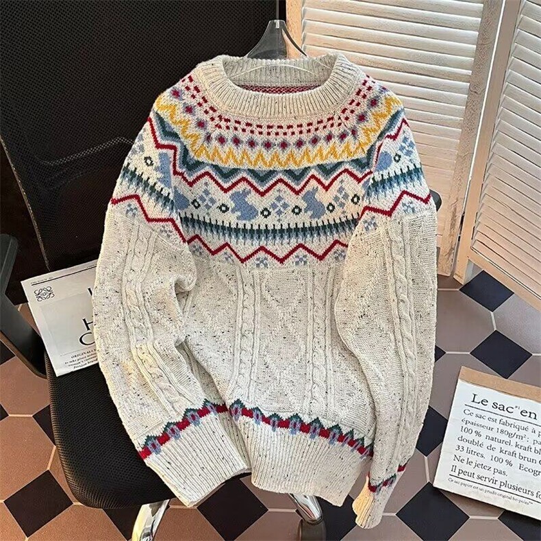 费尔岛圆领针织衫上衣男长袖毛衣CF915P50,男装针织衫/毛衣,星座1116-2