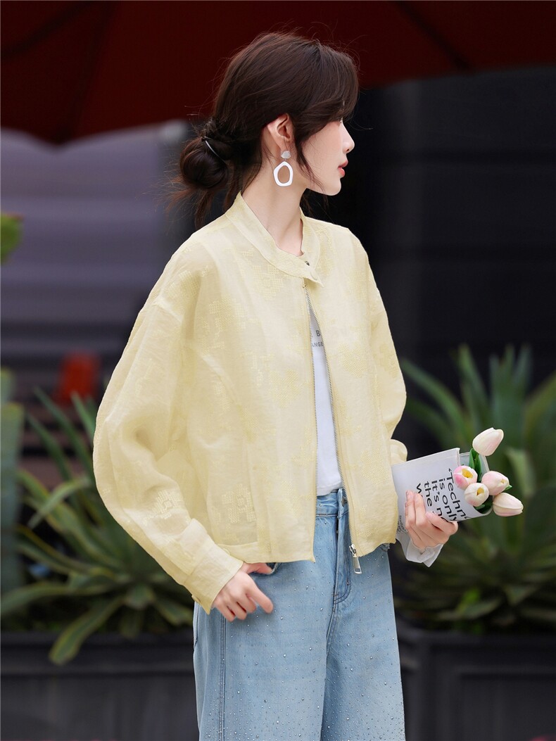 2026夏季新款时尚宽松百搭减龄轻薄外套,女装短外套,鑫源服饰