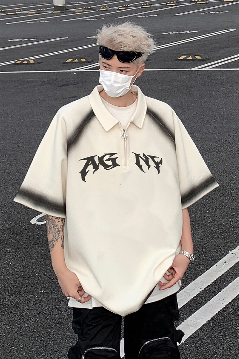 polo衫短袖t恤男夏季宽松休闲半拉链体恤衫XZ514-2-202488-P63,男装Polo衫,星座514-2(原B239)