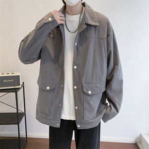 灯芯绒外套男款春秋季新款美式潮衣服工装夹克休闲上衣 jk555-P70图片
