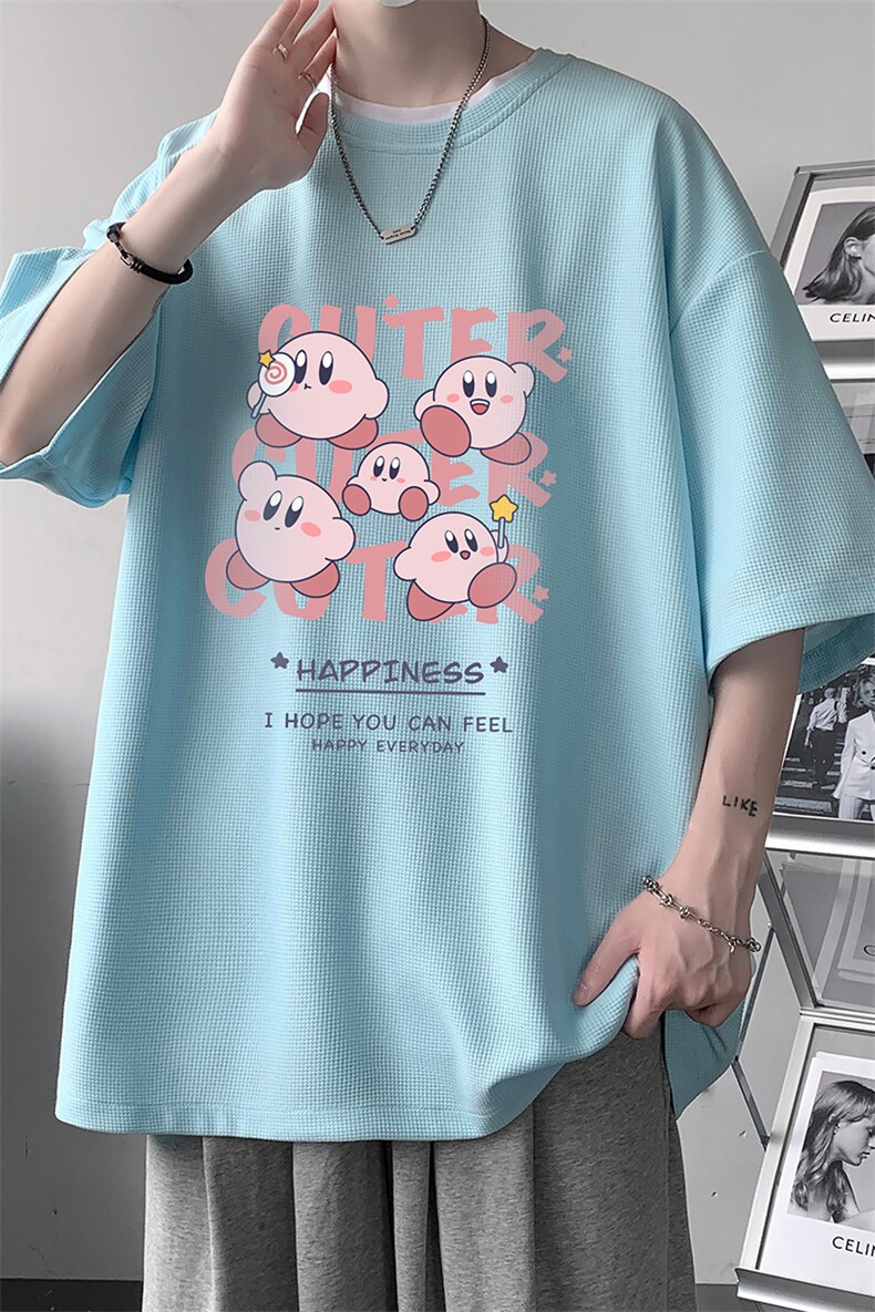 华夫格t恤男短袖男大码五分袖大皂风HT73310-P22,男装T恤,电商A040