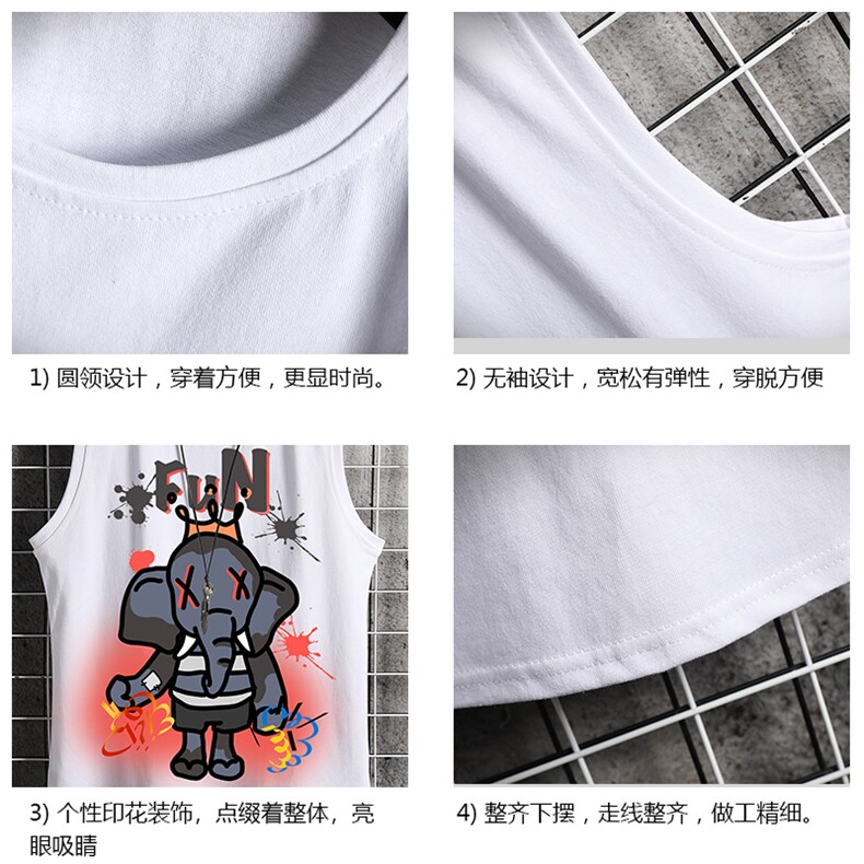 BX25221-P20港风运动汗背心男大码汗衫男无袖T恤男网格,男装T恤,电商A040A