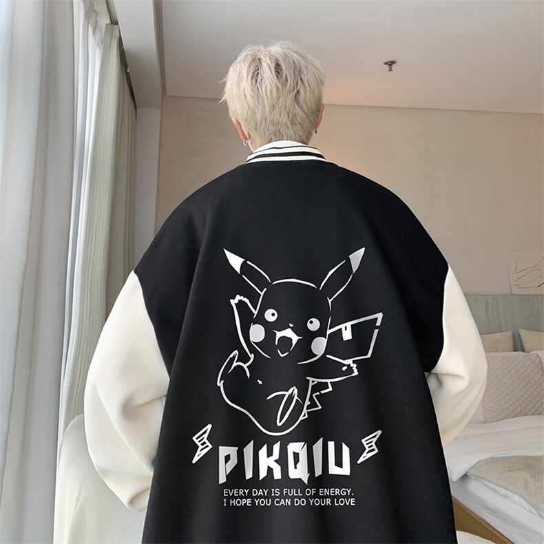 摇粒绒棒球服男大码开衫卫衣男夹克BF86078-P65,男装夹克,电商A040
