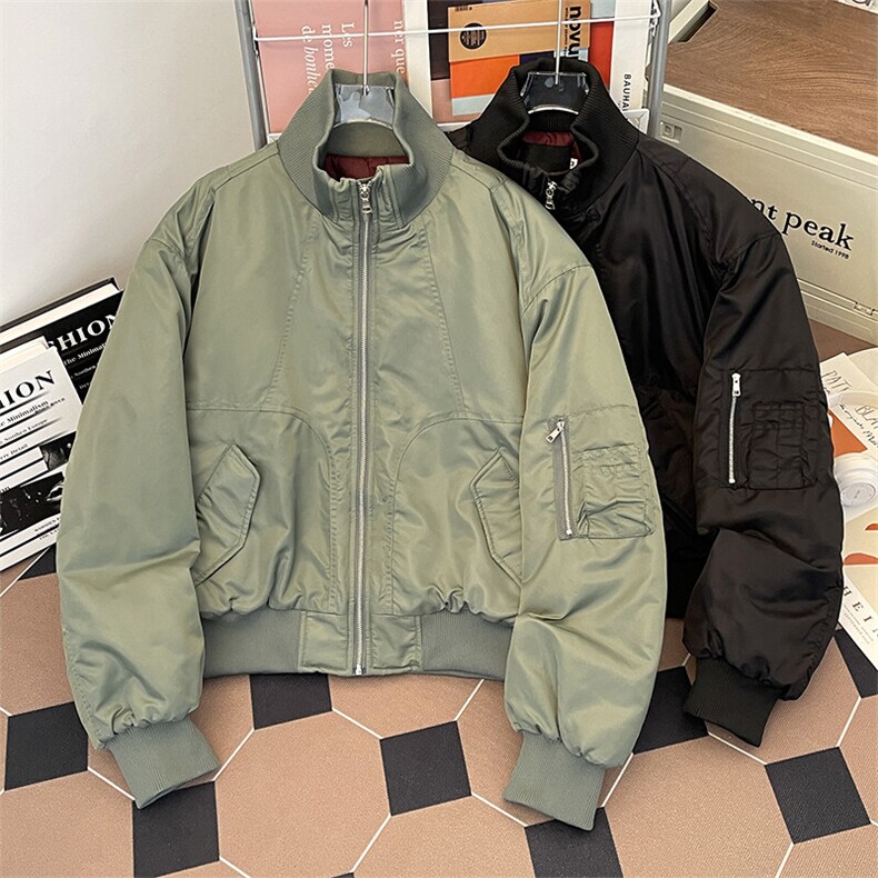 飞行员夹克棉服男款cleanfit高级感美式立领棉衣外套M0987-P118图片