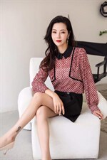 格子雪纺上衣，其它，伊洛姿