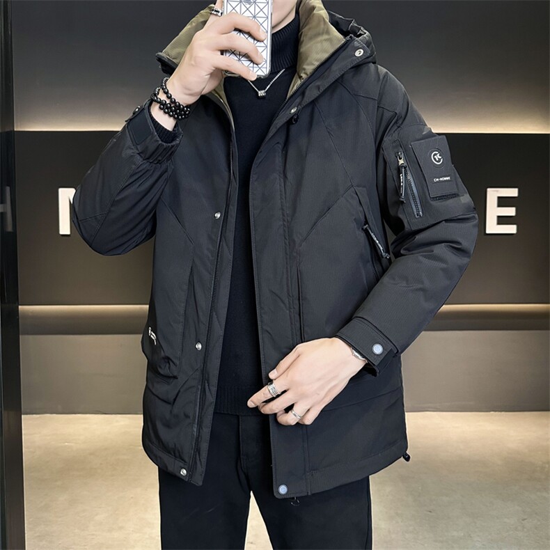 中长款羽绒服男冬季2025新款连帽加厚外套C317-Y81825-P245,男装羽绒服,电商C317