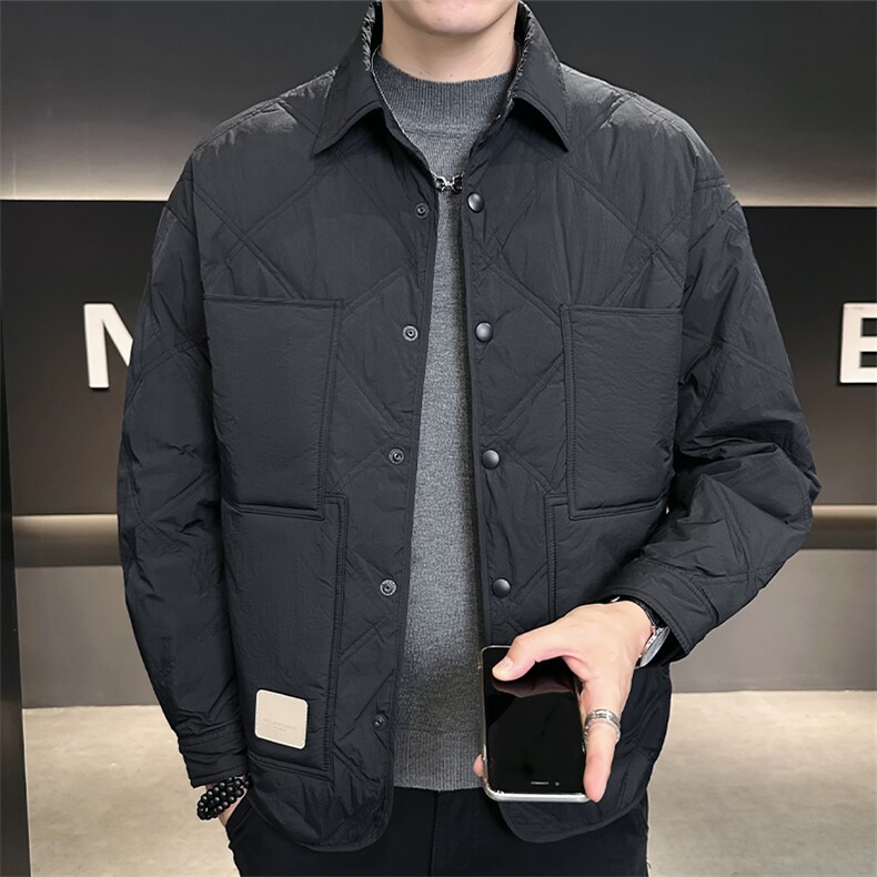 标90白鸭绒店主风冬装菱形格高品质羽绒服外套男X8606-P260,男装羽绒服,电商A413