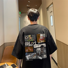 特P19控38230g重磅纯棉港风短袖t恤男DT3138，男装T恤，电商B370