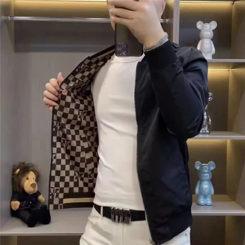 (网络图慎用有大货)小标轻奢夹克休闲立领外套313B-JK2540-P100,男装夹克,星座313B