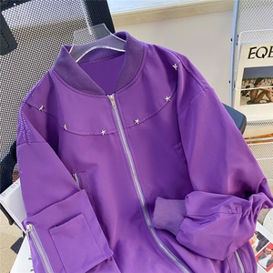 工装夹克外套女春秋款美式机能飞行员风小众设计感冲锋衣 JK0011图片