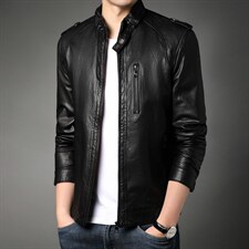 X17651秋冬新款海宁皮衣男士绵羊皮夹克立领P710，男装皮衣，电商B360