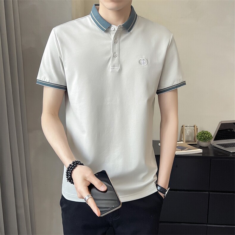 数据款POLO衫男装翻刺绣领短袖时尚休闲T恤A329-2842-P50,男装T恤,电商A329
