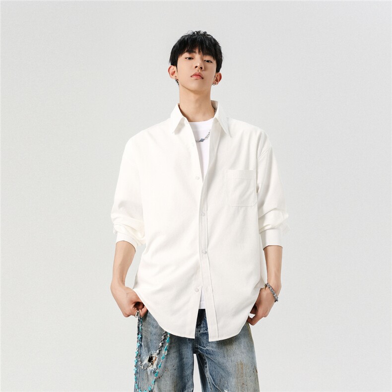 2025休闲纯色衬衫聚酯纤维CS077-P28，男装衬衫，电商A132（原电商B245）