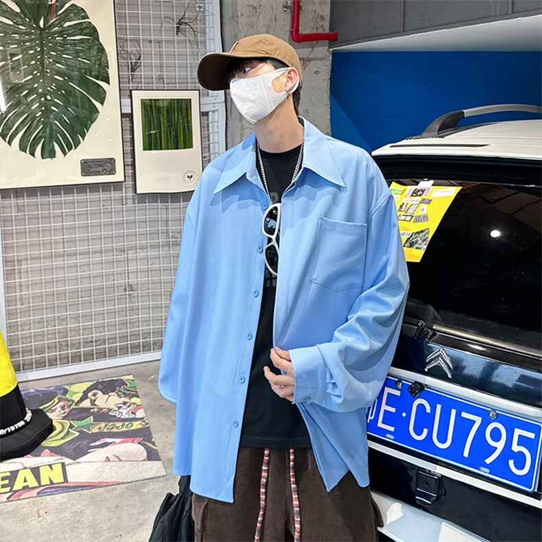 特P42无差价新款秋季时尚百搭潮流长袖衬衫-HS2287港风,男装衬衫,电商A003