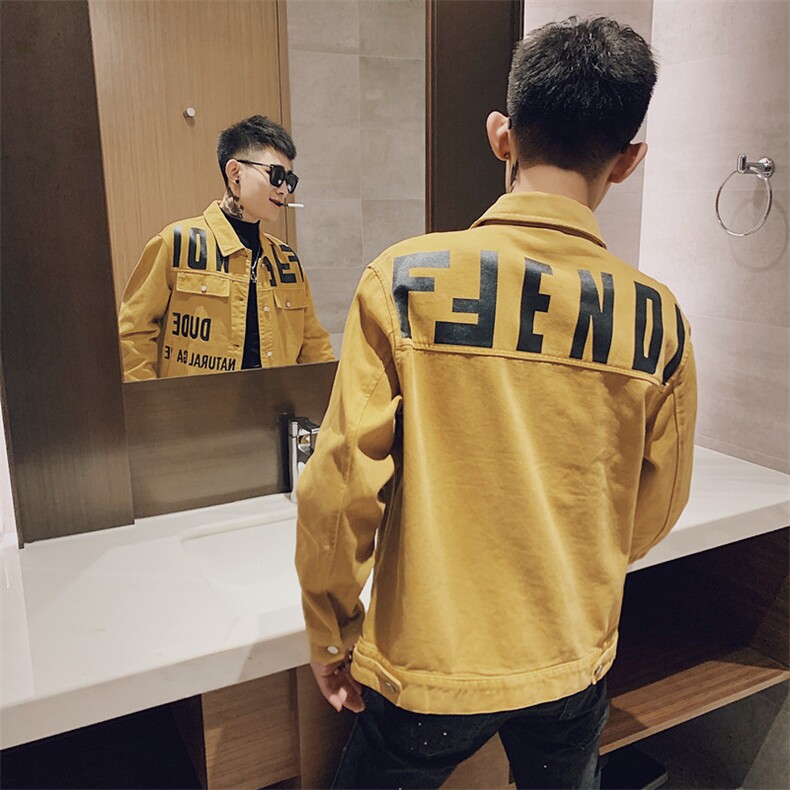 秋冬社会小伙休闲水洗牛仔翻领工装外套夹克主推HA01-P135控165，男装夹克，星座308A