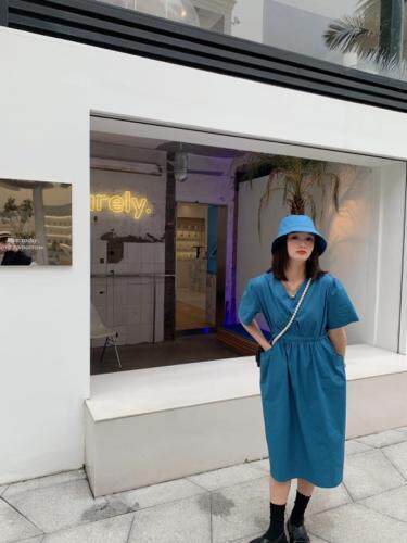 夏季新款韩版连衣裙，女装连衣裙，红头发儿