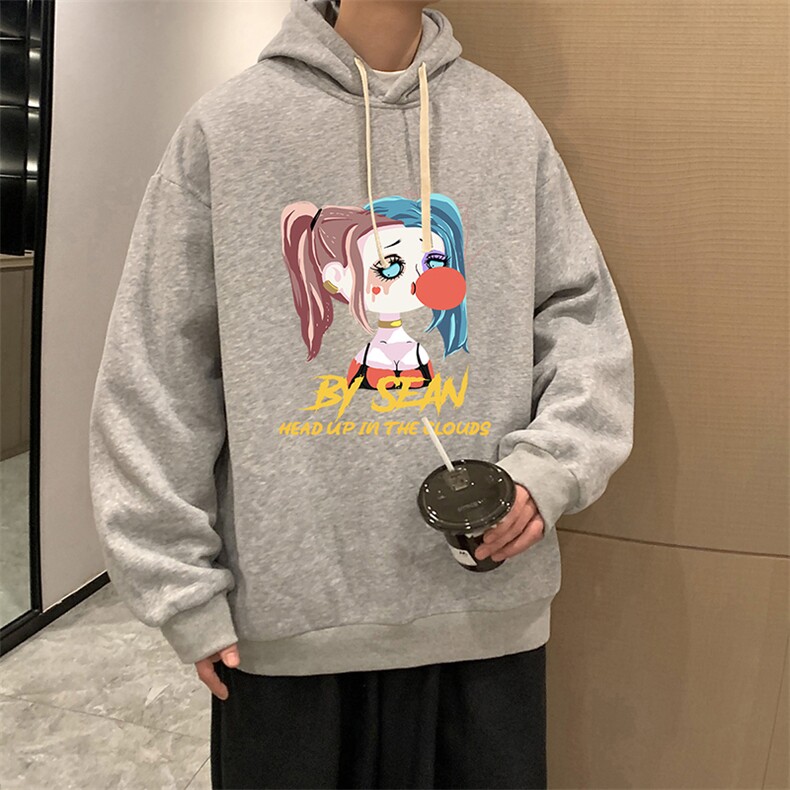纯棉连帽卫衣男大码运动帽衫宽松薄WY2298-P35,男装卫衣,电商A040